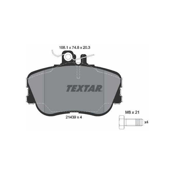 Bromsbeläggsats, Framaxel Textar 2143905 TEXTAR