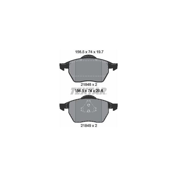 Bromsbeläggsats, Framaxel Textar 2184802 TEXTAR