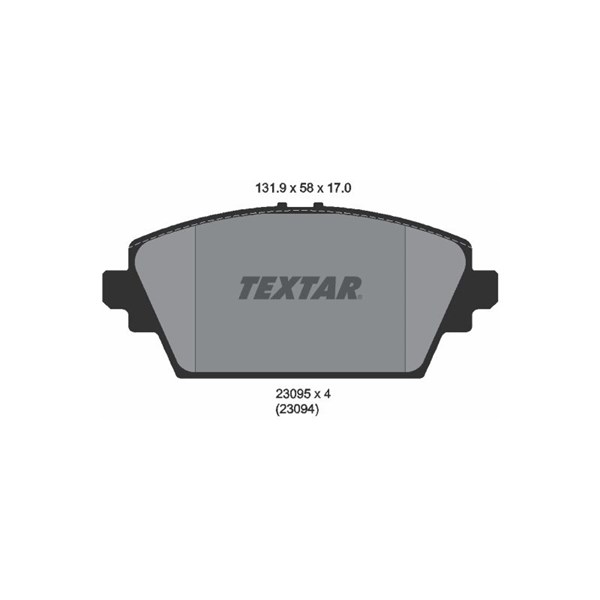 Bromsbeläggsats, Framaxel Textar 2309501 TEXTAR