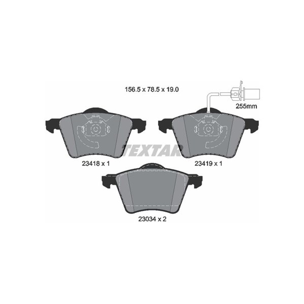 Bromsbeläggsats, Framaxel Textar 2341801 TEXTAR