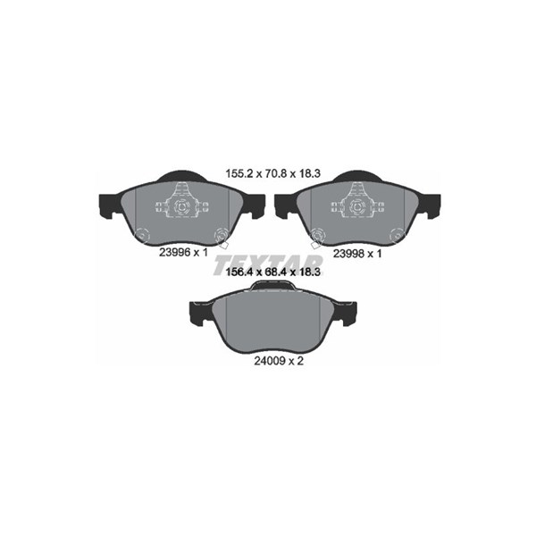 Bromsbeläggsats, Framaxel Textar 2399601 TEXTAR