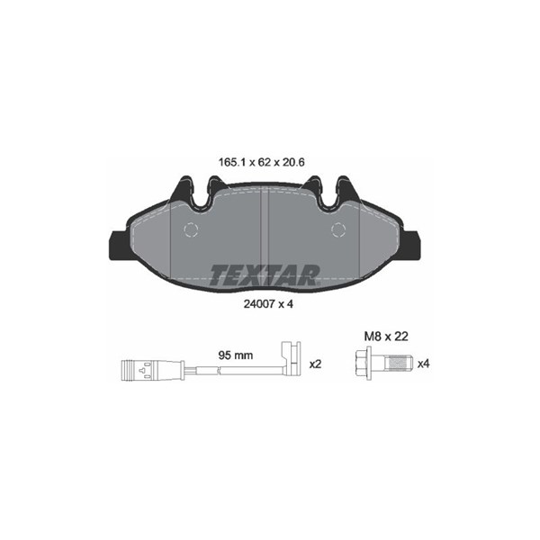 Bromsbeläggsats, Framaxel Textar 2400701 TEXTAR