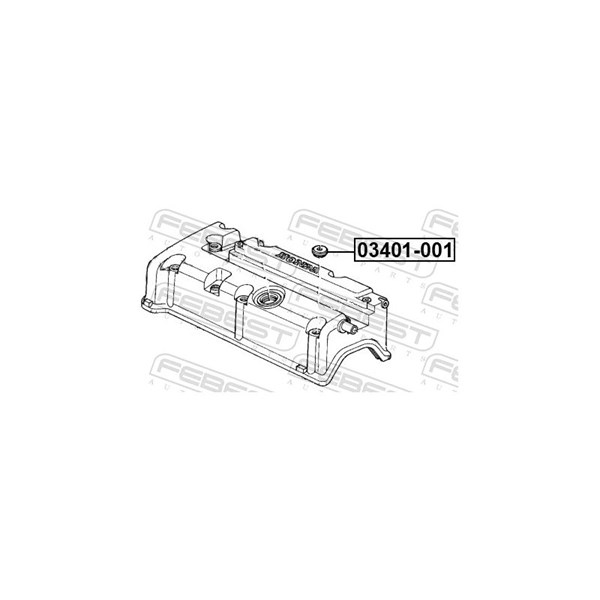 Bussning, ventilkåpa Febest 03401-001 FEBEST