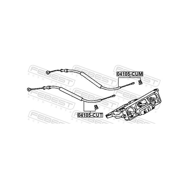 Kabel, värmepaket Febest 04105-CUT FEBEST