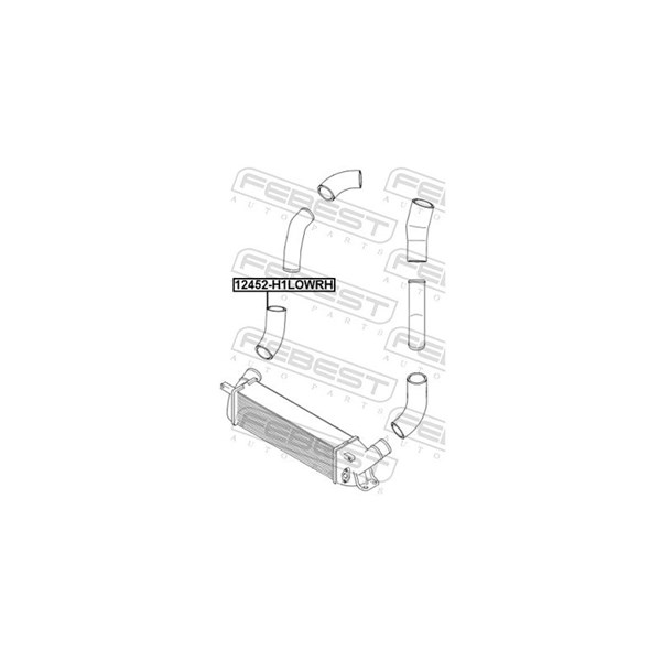 Laddluftslang Febest 12452-H1LOWRH FEBEST Laddluftslang Febest 12452-H1LOWRH FEBEST