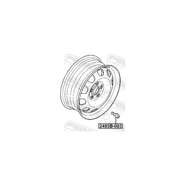 Pinnbult, hjulnav Febest 2485B-003 FEBEST