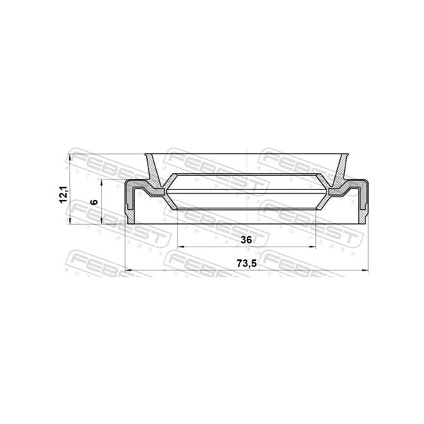 Oljepackningsring, differential, Framaxel Febest 95EAW-38730613X FEBEST Oljepackningsring, differential, Framaxel Febest 95EAW-38730613X FEBEST