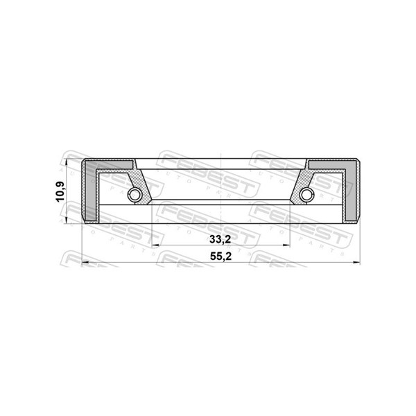 Oljepackningsring, differential, Bak Febest 95FCY-35551111X FEBEST