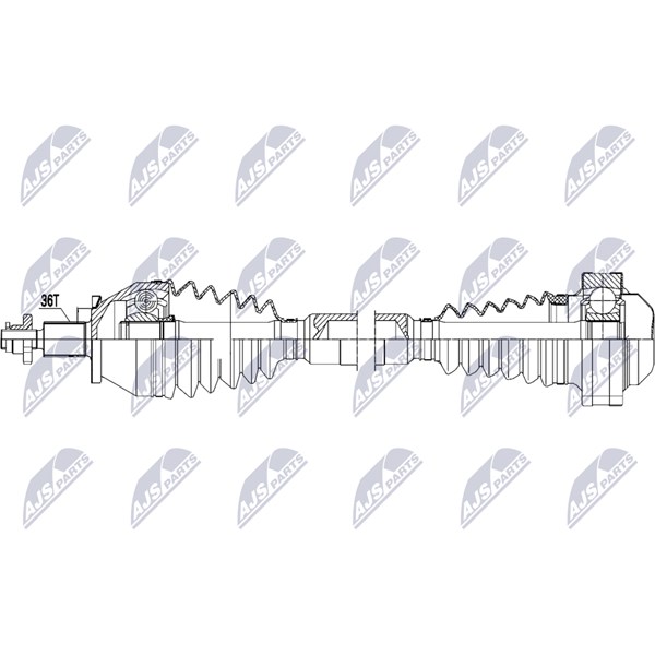 Drivaxel, framaxel höger Nty NPW-VW-205 NTY