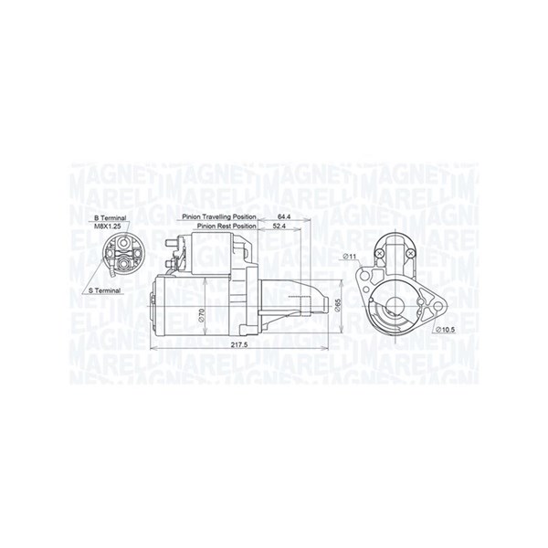 Startmotor 12V Magneti marelli 063721452010 MAGNETI MARELLI