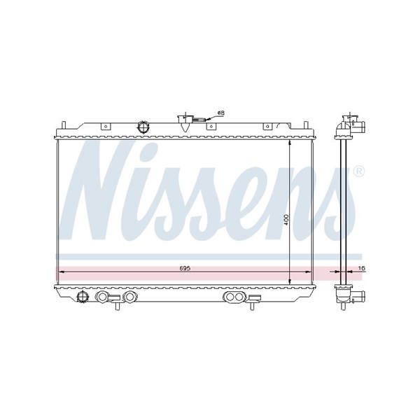 Kylare, motorkylning Nissens 68718 NISSENS
