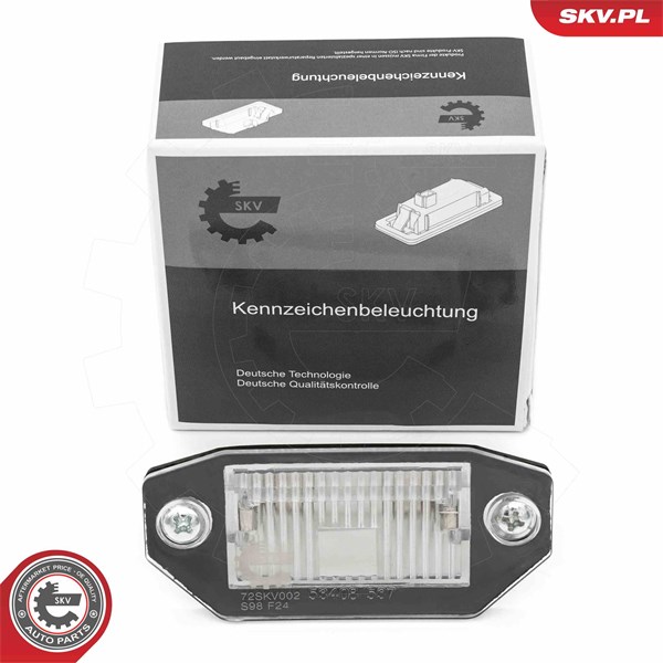 Belysning, registreringsskylt, Höger, Vänster Esen skv 72SKV002 ESEN SKV