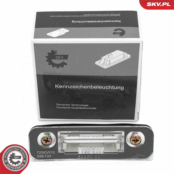 Belysning, registreringsskylt, Höger, Vänster Esen skv 72SKV010 ESEN SKV