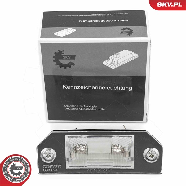 Belysning, registreringsskylt, Höger, Vänster Esen skv 72SKV013 ESEN SKV