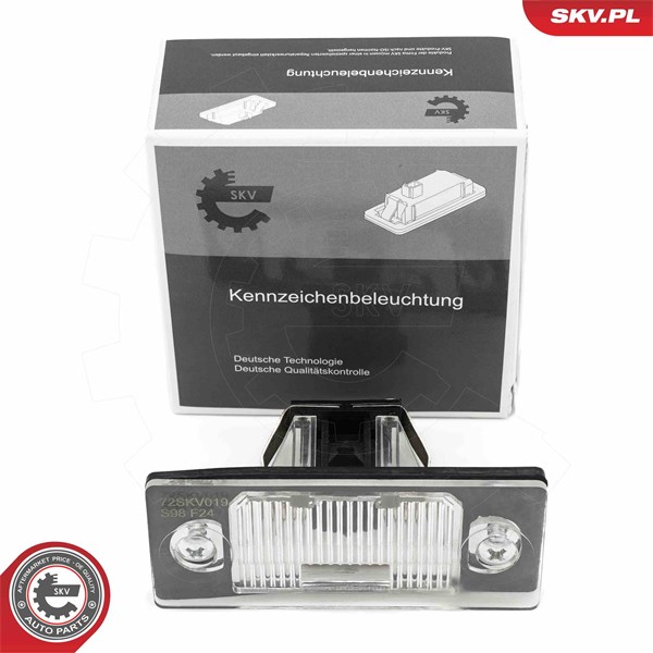Belysning, registreringsskylt, Höger, Vänster Esen skv 72SKV019 ESEN SKV