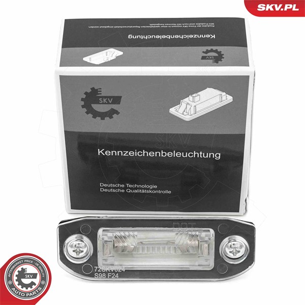 Belysning, registreringsskylt, Höger, Vänster Esen skv 72SKV024 ESEN SKV