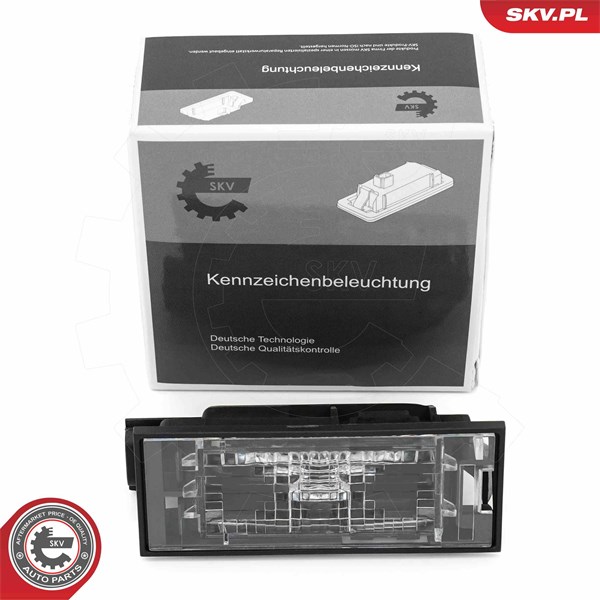 Belysning, registreringsskylt, Höger, Vänster Esen skv 72SKV035 ESEN SKV