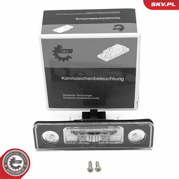 Belysning, registreringsskylt, Höger, Vänster Esen skv 72SKV036 ESEN SKV