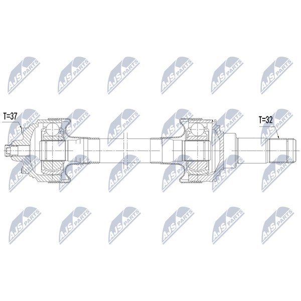 Drivaxel, Bakaxel höger Nty NPW-BM-248 NTY