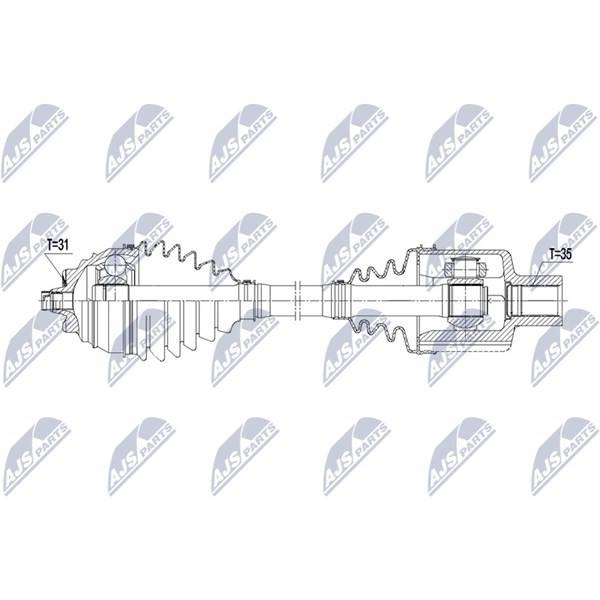 Drivaxel, framaxel höger Nty NPW-BM-253 NTY