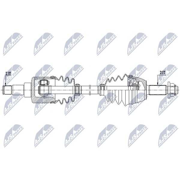 Drivaxel, framaxel vänster Nty NPW-FR-172 NTY