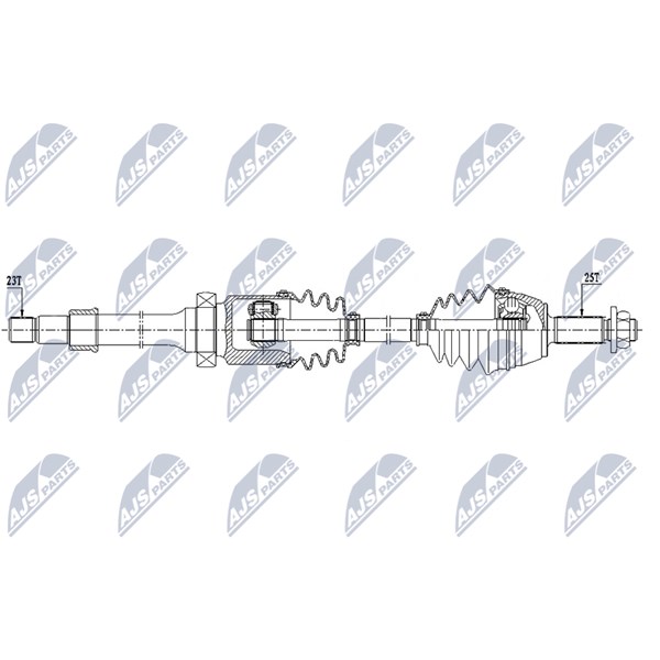 Drivaxel, framaxel höger Nty NPW-FR-173 NTY