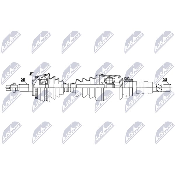 Drivaxel, framaxel höger Nty NPW-VV-150 NTY