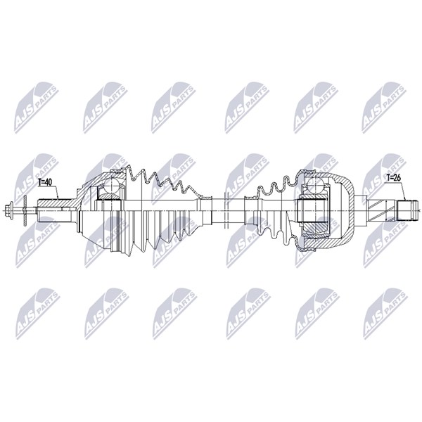 Drivaxel, framaxel vänster Nty NPW-VV-169 NTY