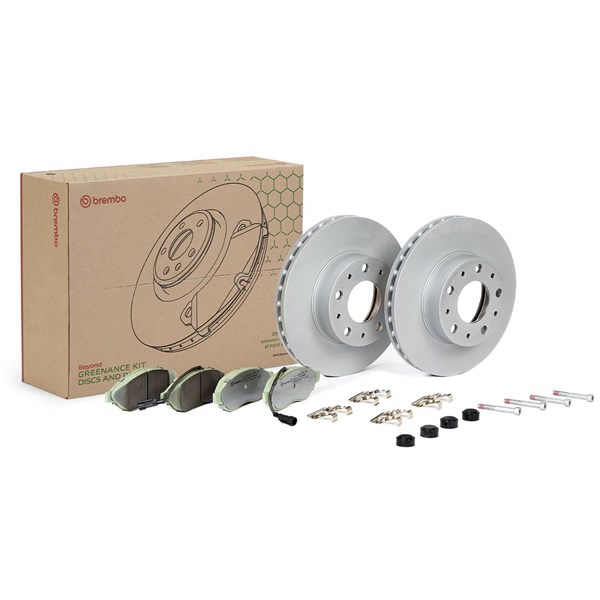 Bromssats, Skivbroms Ventilerad, Framaxel Brembo KT 10 002 BREMBO