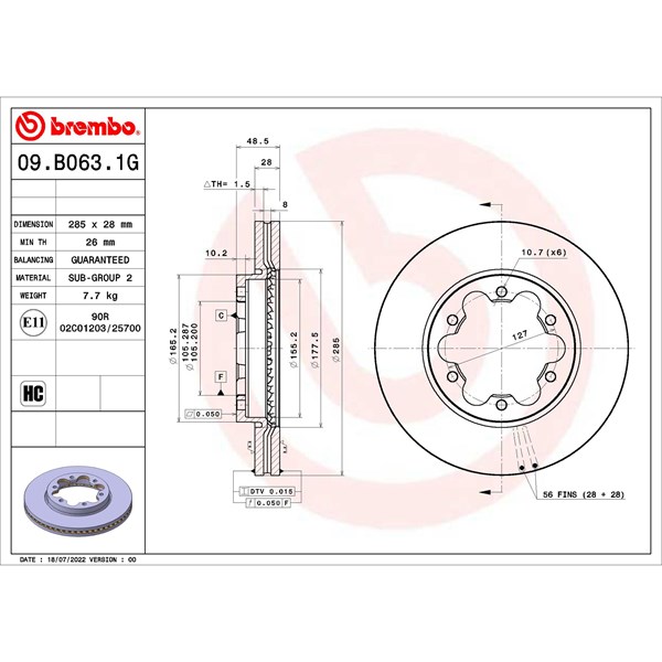 Bromssats, Skivbroms Ventilerad, Framaxel Brembo KT 10 039 BREMBO Bromssats, Skivbroms Ventilerad, Framaxel Brembo KT 10 039 BREMBO