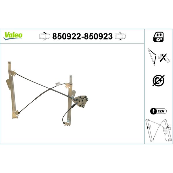 Fönsterhiss, Fram, Vänster Valeo 850922 VALEO