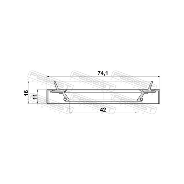 Oljepackningsring, differential, Bakaxel Febest 95HDY-44741116R FEBEST