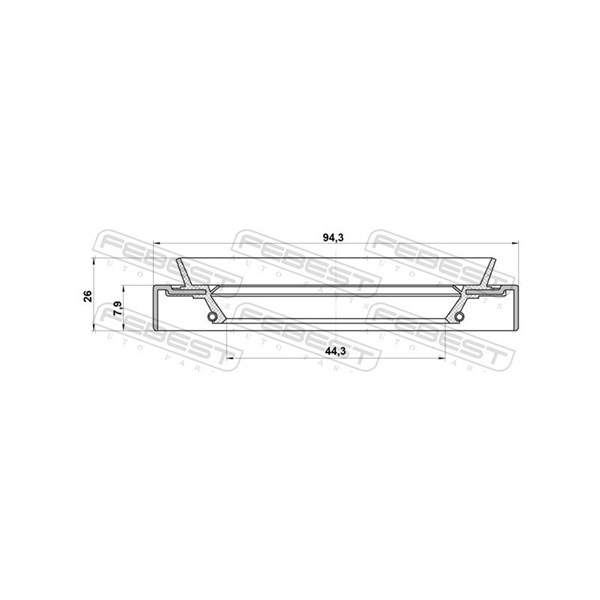Oljepackningsring, differential, Framaxel Febest 95HDY-46940826C FEBEST Oljepackningsring, differential, Framaxel Febest 95HDY-46940826C FEBEST
