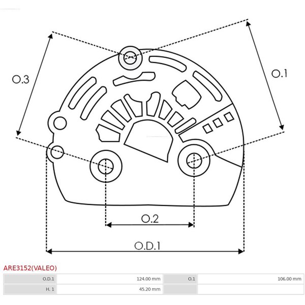 Skyddskåpa, generator As-pl ARE3152(VALEO) AS-PL