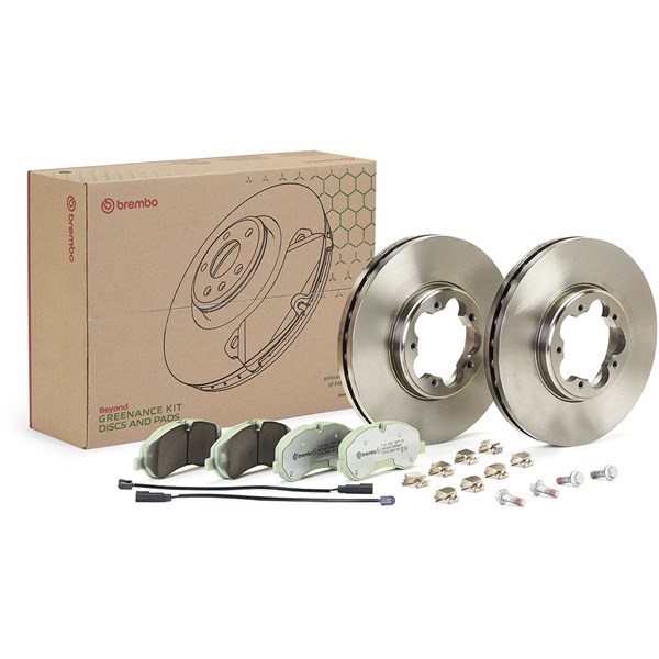Bromssats, Skivbroms Ventilerad, Framaxel Brembo KT 10 010 BREMBO