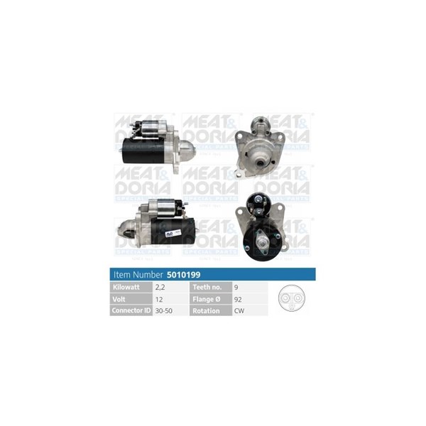Startmotor 12V Meat & doria 5010199 MEAT & DORIA
