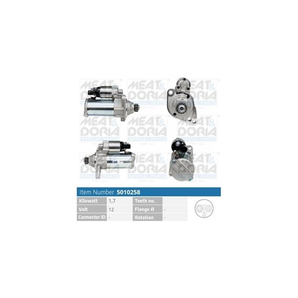 Startmotor 12V Meat & doria 5010258 MEAT & DORIA