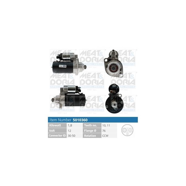 Startmotor 12V Meat & doria 5010360 MEAT & DORIA