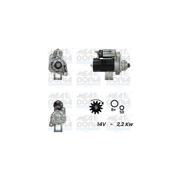 Startmotor 12V Meat & doria 5010439G MEAT & DORIA