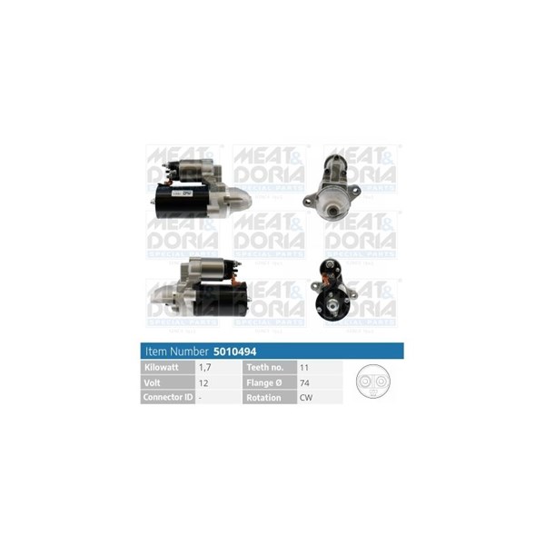 Startmotor 12V Meat & doria 5010494 MEAT & DORIA
