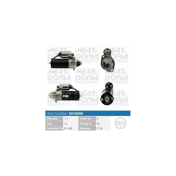 Startmotor 12V Meat & doria 5010500 MEAT & DORIA