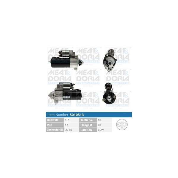 Startmotor 12V Meat & doria 5010513 MEAT & DORIA