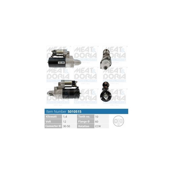 Startmotor 12V Meat & doria 5010515 MEAT & DORIA
