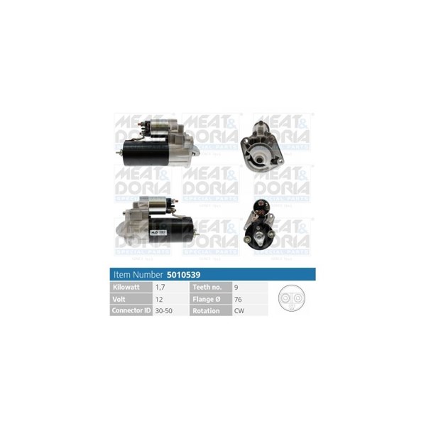 Startmotor 12V Meat & doria 5010539 MEAT & DORIA