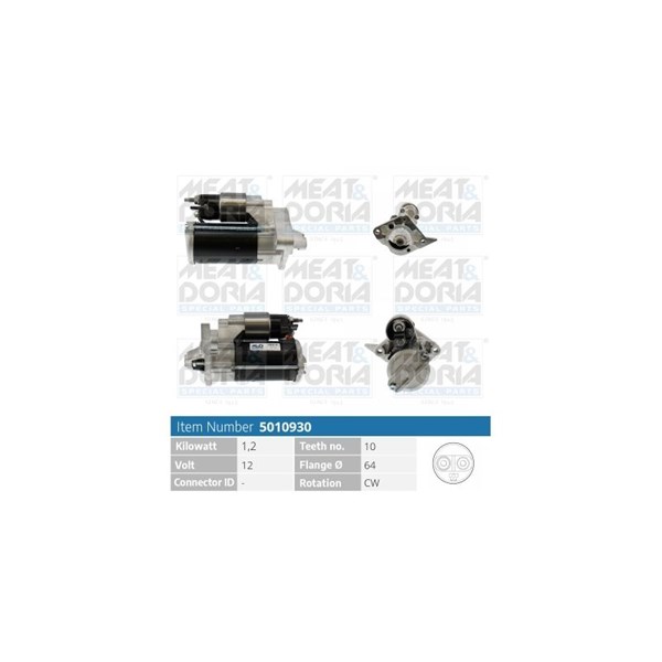 Startmotor 12V Meat & doria 5010930 MEAT & DORIA