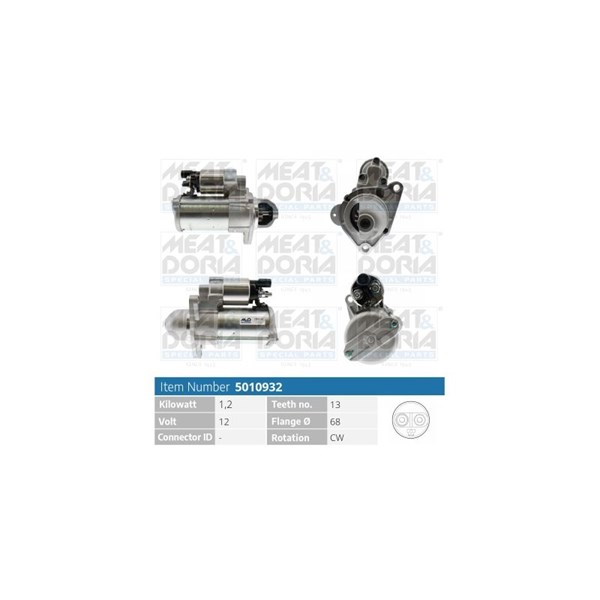 Startmotor 12V Meat & doria 5010932 MEAT & DORIA