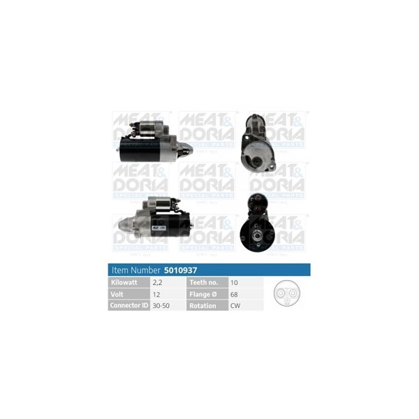 Startmotor 12V Meat & doria 5010937 MEAT & DORIA