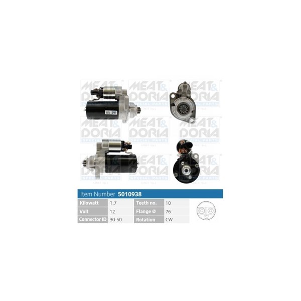Startmotor 12V Meat & doria 5010938 MEAT & DORIA