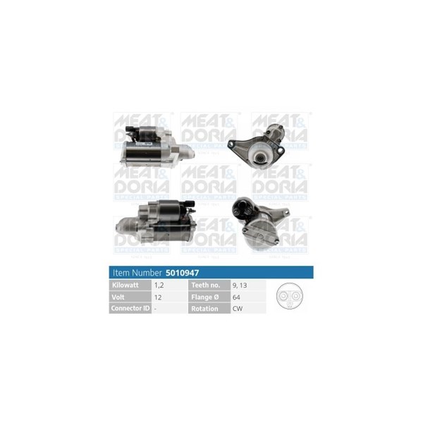 Startmotor 12V Meat & doria 5010947 MEAT & DORIA