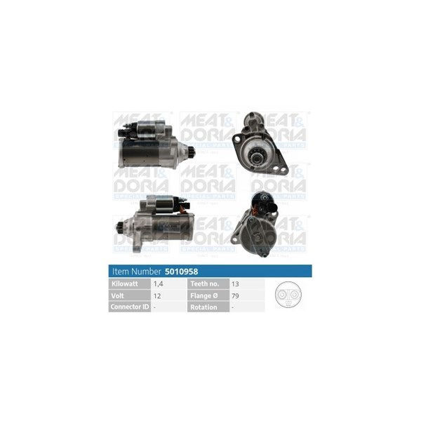 Startmotor 12V Meat & doria 5010958 MEAT & DORIA